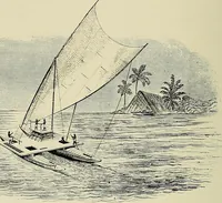 An illustration from The sailing boat, a treatise on sailing boats and small yachts, their varieties of type, sails, rig, etc. With practical directions for sailing and management; also, the one-design and restricted classes, fishing and shooting boats, sailing chariots and ice yachts, foreign and colonial boats, canoes, etc., etc (1901)
