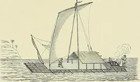 An illustration from The sailing boat, a treatise on sailing boats and small yachts, their varieties of type, sails, rig, etc. With practical directions for sailing and management; also, the one-design and restricted classes, fishing and shooting boats, sailing chariots and ice yachts, foreign and colonial boats, canoes, etc., etc (1901)