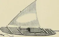 An illustration from The sailing boat, a treatise on sailing boats and small yachts, their varieties of type, sails, rig, etc. With practical directions for sailing and management; also, the one-design and restricted classes, fishing and shooting boats, sailing chariots and ice yachts, foreign and colonial boats, canoes, etc., etc (1901)
