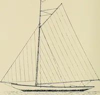 An illustration from The sailing boat, a treatise on sailing boats and small yachts, their varieties of type, sails, rig, etc. With practical directions for sailing and management; also, the one-design and restricted classes, fishing and shooting boats, sailing chariots and ice yachts, foreign and colonial boats, canoes, etc., etc (1901)