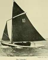 An illustration from The sailing boat, a treatise on sailing boats and small yachts, their varieties of type, sails, rig, etc. With practical directions for sailing and management; also, the one-design and restricted classes, fishing and shooting boats, sailing chariots and ice yachts, foreign and colonial boats, canoes, etc., etc (1901)