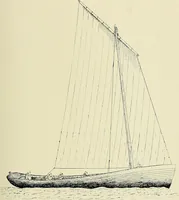 An illustration from The sailing boat, a treatise on sailing boats and small yachts, their varieties of type, sails, rig, etc. With practical directions for sailing and management; also, the one-design and restricted classes, fishing and shooting boats, sailing chariots and ice yachts, foreign and colonial boats, canoes, etc., etc (1901)