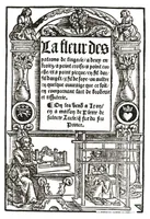 An illustration from La Fleur des patrons de lingerie a deux endroitz, a point croise, a point couche, et a point picque et fil dor, fil dargent et fil de soye, ou aultre en quelque ouuraige que ce soit en comprenant l'art de broderie et tissuterie (1549)