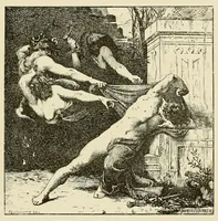 An illustration from The Salon; a collection of the choicest paintings recently executed by distinguished European artists .. (1881)