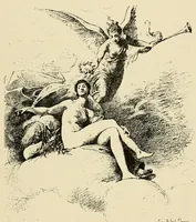 An illustration from The Salon; a collection of the choicest paintings recently executed by distinguished European artists .. (1881)