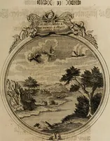 An illustration from Sammlung geist- und sinnreicher Gedancken uber verschiedene aus der Natur, Kunst, und Wissenschafften vorgestellte Sinn-Bilder : durch alle Gattungen der Hoch-Teutschen Reim-Kunst, theils zur Jugendsamen Lehr, und nutzlicher Gemüths-Ergötzung, theils zur angenehmen Gesang (1749)