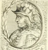 An illustration from Aquila sancta, siue Bauarica : elogiis, hieroglyphicis, numismatibus, insignibus, symbolis, imaginibus antiquis ad viuum exculpta, & longa historiarum serie exarata : vt nihil relictum sit, quod prisci, vel hodierni habeant annales, sed diplomata, leges, indulta, genealogiae, donationes, priuilegia offeruntur congesta : accedit tractatus sacrolegalis, & historicopoliticus ... (1674)
