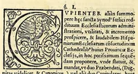 An illustration from Sanctum prouinciale concilium Mexici celebratum anno D[omi]ni millessmo. quingentessmo. octuagessimo quinto. : Praesidente in eo Illmo. ac Rmo. D. D. Petro Moya de Contreras Archiepo. Mexicano. Romae confirmatum die vigessima septima Octobris anno. 1589. Nunc vero ad instantiam et ex sumptibus Illmi. ac Rmi. D. D. Ioannis de la Serna Archiep. Mexican. iussu regio editum (1622)
