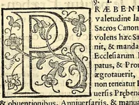 An illustration from Sanctum prouinciale concilium Mexici celebratum anno D[omi]ni millessmo. quingentessmo. octuagessimo quinto. : Praesidente in eo Illmo. ac Rmo. D. D. Petro Moya de Contreras Archiepo. Mexicano. Romae confirmatum die vigessima septima Octobris anno. 1589. Nunc vero ad instantiam et ex sumptibus Illmi. ac Rmi. D. D. Ioannis de la Serna Archiep. Mexican. iussu regio editum (1622)