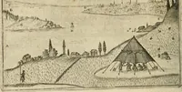 An illustration from Sandys Travels: containing an history of the original and present state of the Turkish empire ... the Mahometan religion and ceremonies. A description of Constantinople ... also, of Greece ... Of Ægypt ... A description of the Holy-Land ... Lastly, Italy described, and the islands adjoining. Illustrated with fifty graven maps and figures (1673)