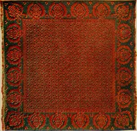 An illustration from Sanitary Manufacturing Co., Inc., manufacturers of Brusselette art rugs and upholstery specialties. (1902)