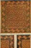 An illustration from Sanitary Manufacturing Co., Inc., manufacturers of Brusselette art rugs and upholstery specialties. (1902)