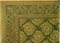 An illustration from Sanitary Manufacturing Co., Inc., manufacturers of Brusselette art rugs and upholstery specialties. (1902)
