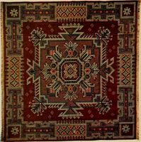 An illustration from Sanitary Manufacturing Co., Inc., manufacturers of Brusselette art rugs and upholstery specialties. (1902)