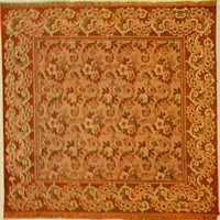 An illustration from Sanitary Manufacturing Co., Inc., manufacturers of Brusselette art rugs and upholstery specialties. (1902)