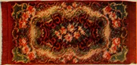 An illustration from Sanitary Manufacturing Co., Inc., manufacturers of Brusselette art rugs and upholstery specialties. (1902)
