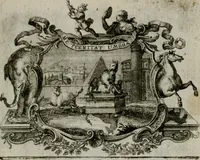 Picture 7 of 16 from Sapientiae symbolica : XIIII. emblematibus prudentiae morumque praecepta, explicans virutis commendationi dicata = Emblematische Weissheits-Regeln : in XIIII. Sinnbildern zur Erweckung der Liebe zur Tugend vorgestellet (1720), leaf 14