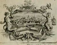 An illustration from Sapientiae symbolica : XIIII. emblematibus prudentiae morumque praecepta, explicans virutis commendationi dicata = Emblematische Weissheits-Regeln : in XIIII. Sinnbildern zur Erweckung der Liebe zur Tugend vorgestellet (1720)
