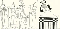 An illustration from Sarcophages de l'époque bubastite à l'époque saïte (1912)