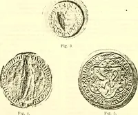 An illustration from Sceaux armoríes des Pays-Bas et des pays avoisinants (Belgique--Royaume des Pays-Bas--Luxembourg--Allemagne--France) recueil historique et héraldique (1898)