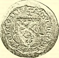 An illustration from Sceaux armoríes des Pays-Bas et des pays avoisinants (Belgique--Royaume des Pays-Bas--Luxembourg--Allemagne--France) recueil historique et héraldique (1898)