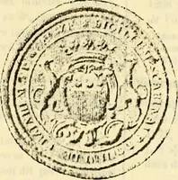 An illustration from Sceaux armoríes des Pays-Bas et des pays avoisinants (Belgique--Royaume des Pays-Bas--Luxembourg--Allemagne--France) recueil historique et héraldique (1898)