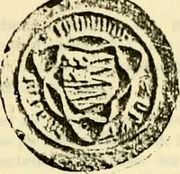 An illustration from Sceaux armoríes des Pays-Bas et des pays avoisinants (Belgique--Royaume des Pays-Bas--Luxembourg--Allemagne--France) recueil historique et héraldique (1898)