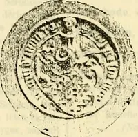 An illustration from Sceaux armoríes des Pays-Bas et des pays avoisinants (Belgique--Royaume des Pays-Bas--Luxembourg--Allemagne--France) recueil historique et héraldique (1898)