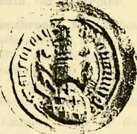 An illustration from Sceaux armoríes des Pays-Bas et des pays avoisinants (Belgique--Royaume des Pays-Bas--Luxembourg--Allemagne--France) recueil historique et héraldique (1898)