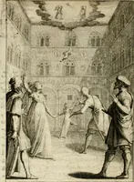 An illustration from Scelta d'alcuni miracoli e grazie della Santissima Nunziata di Firenze (1636)