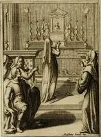 An illustration from Scelta d'alcuni miracoli e grazie della Santissima Nunziata di Firenze (1636)