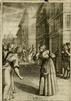 An illustration from Scelta d'alcuni miracoli e grazie della Santissima Nunziata di Firenze (1636)