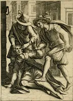 An illustration from Scelta d'alcuni miracoli e grazie della Santissima Nunziata di Firenze (1636)