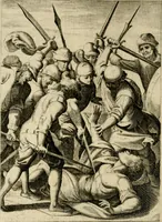 An illustration from Scelta d'alcuni miracoli e grazie della Santissima Nunziata di Firenze (1636)