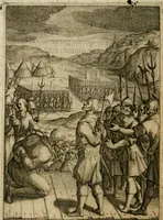 An illustration from Scelta d'alcuni miracoli e grazie della Santissima Nunziata di Firenze (1636)