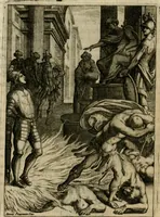 An illustration from Scelta d'alcuni miracoli e grazie della Santissima Nunziata di Firenze (1636)