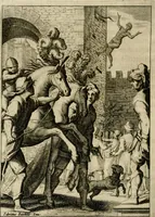 An illustration from Scelta d'alcuni miracoli e grazie della Santissima Nunziata di Firenze (1636)