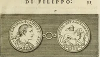 An illustration from Scelta de medaglioni piu rari nella bibliotheca dell' eminentiss. et reverendiss. principe il signor cardinale Gasparo Carpegna, vicario di Nostro Signore (1679)