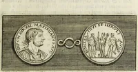 An illustration from Scelta de medaglioni piu rari nella bibliotheca dell' eminentiss. et reverendiss. principe il signor cardinale Gasparo Carpegna, vicario di Nostro Signore (1679)