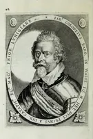 An illustration from Scena d'huomeni illustri d'Europa (1658)