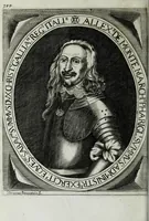 An illustration from Scena d'huomeni illustri d'Europa (1658)