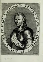An illustration from Scena d'huomeni illustri d'Europa (1658)