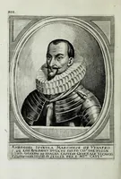 An illustration from Scena d'huomeni illustri d'Europa (1658)