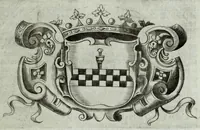 An illustration from Scena d'huomeni illustri d'Europa (1658)