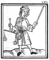 An illustration from Meister Stephans Schachbuch. Ein mittelniederdeutsches Gedicht des vierzehnten Jahrhunderts. Theil I: Text (1889)