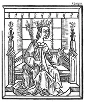 An illustration from Meister Stephans Schachbuch. Ein mittelniederdeutsches Gedicht des vierzehnten Jahrhunderts. Theil I: Text (1889)