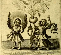 An illustration from Schola cordis siue aversi à deo cordis ac eumdem reductio, et instructio .. (1663)