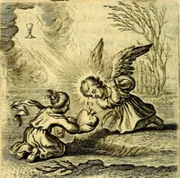 An illustration from Schola cordis siue aversi à deo cordis ac eumdem reductio, et instructio .. (1663)