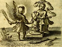 An illustration from Schola cordis siue aversi à deo cordis ac eumdem reductio, et instructio .. (1663)