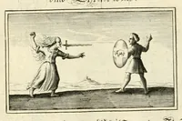 Picture 16 of 27 from Schöne ausserlesene sin[n]reiche Figuren auch Gleichnussen Erkläringen Gebettlein vnd hohe Lehr[n] : zum Theil auss heiliger Schrifft wie auch zum Theil auss der alten Christlichen Kirchen Lehrer[n] Schrifften gezogen vnd in Teutsche Reimen verfasst, leaf 75